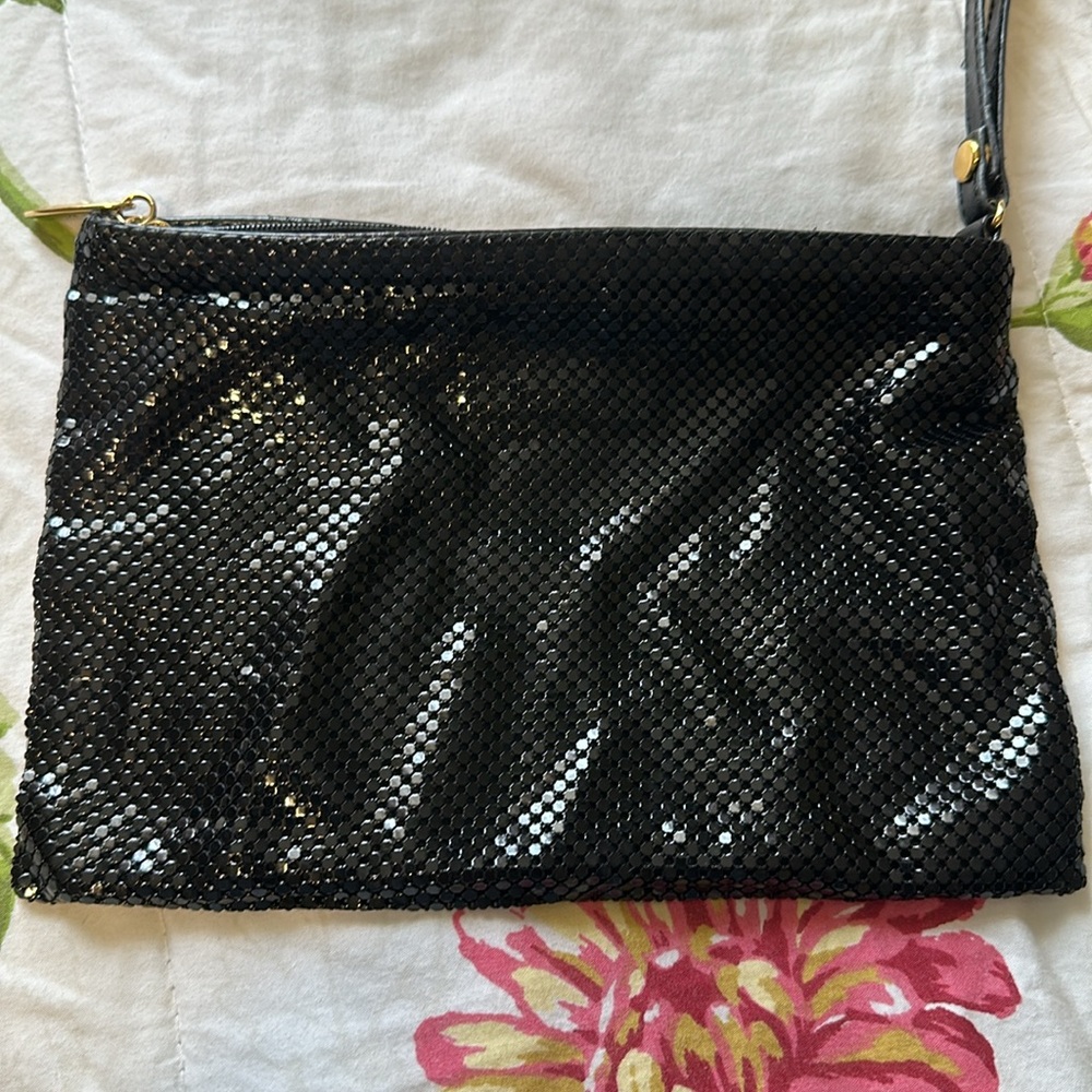 💖New Listing!! Vintage Whiting & Davis black mesh clutch - Picture 9 of 10